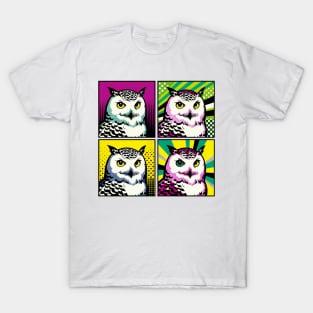 Midnight Mystic - Pop Art Snowy Owl T-Shirt